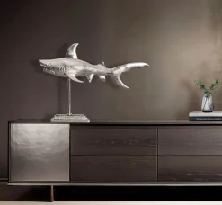 Figurka dekoracyjna Rekin Aluminium Maritim 70 cm Metalowa Dekoracja