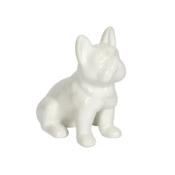 Figurka Buldoga francuskiego S biała