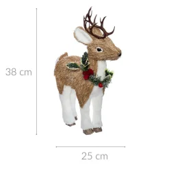 Figurka renifer, tworzywo sztuczne, 38 cm
