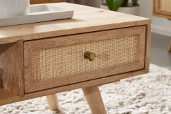FineBuy Stolik kawowy drewno Brązowy