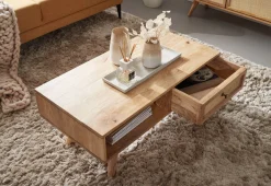 FineBuy Stolik kawowy drewno Brązowy