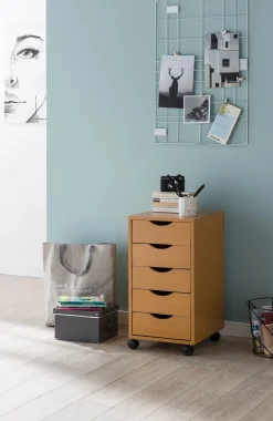 FineBuy Kontener biurowy mdf brązowy