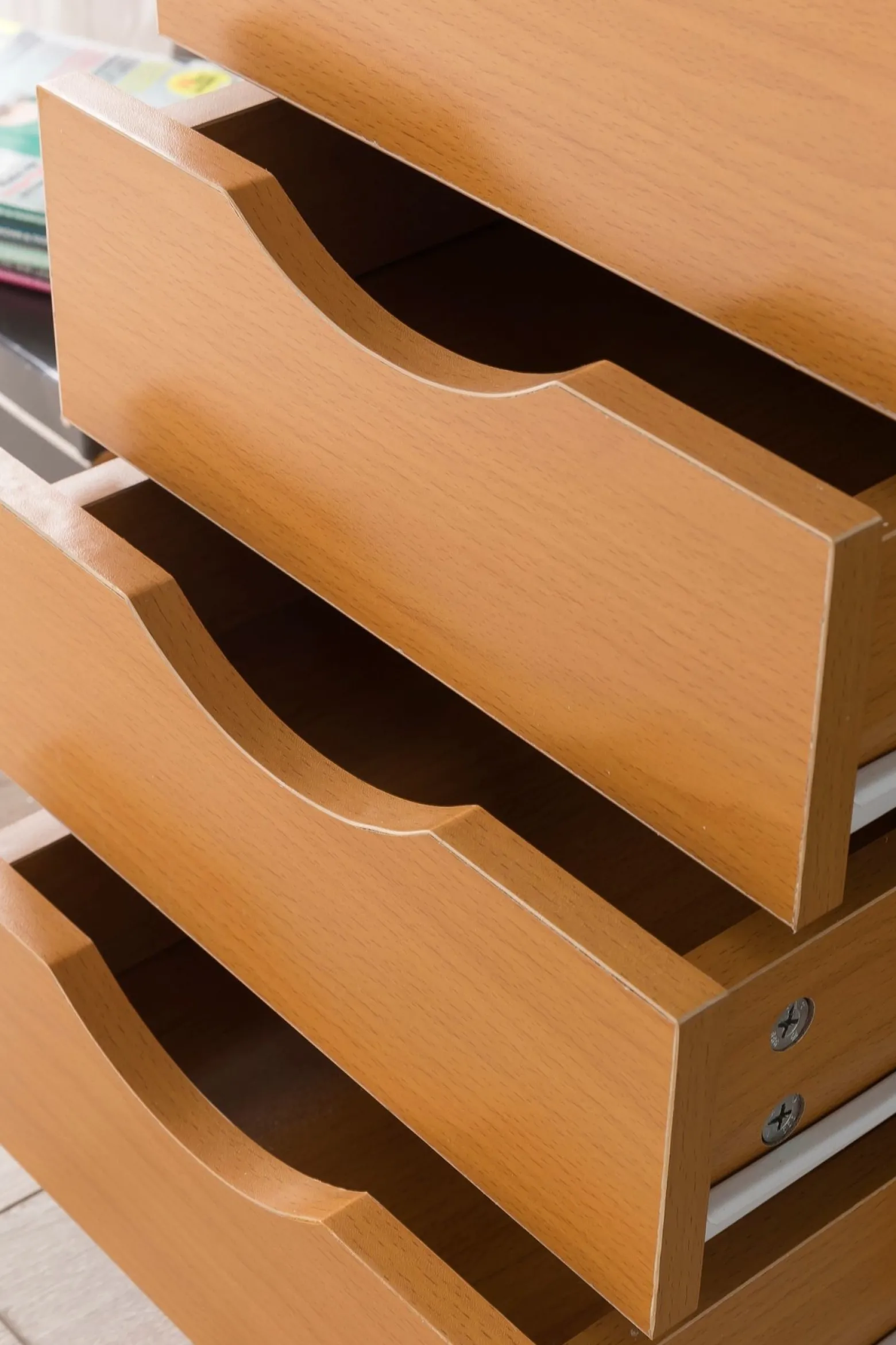 FineBuy Kontener biurowy mdf brązowy