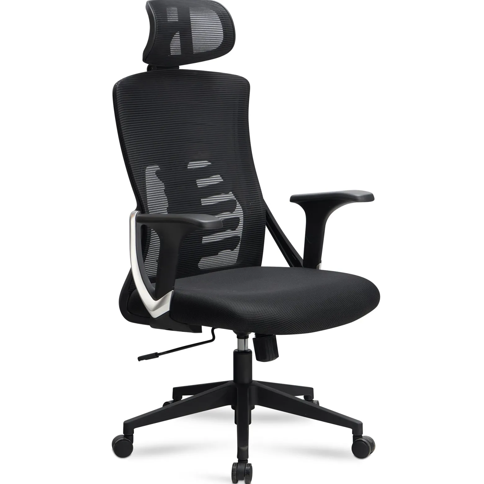 FineBuy krzesło obrotowe 120 kg czarne ergonomiczne
