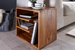 FineBuy Stolik boczny drewno brązowy