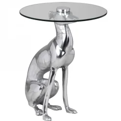FineBuy Stolik boczny metal srebrny