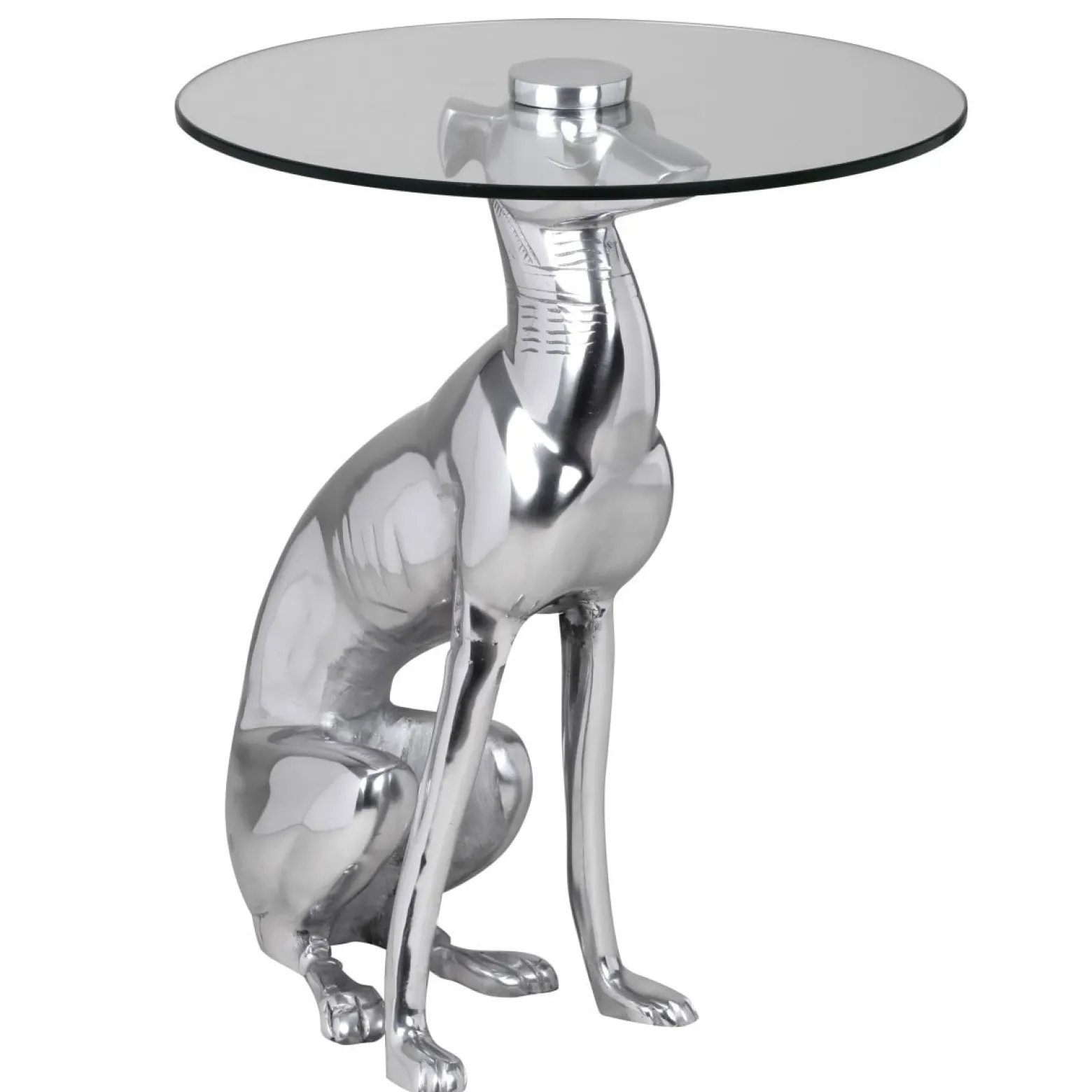 FineBuy Stolik boczny metal srebrny