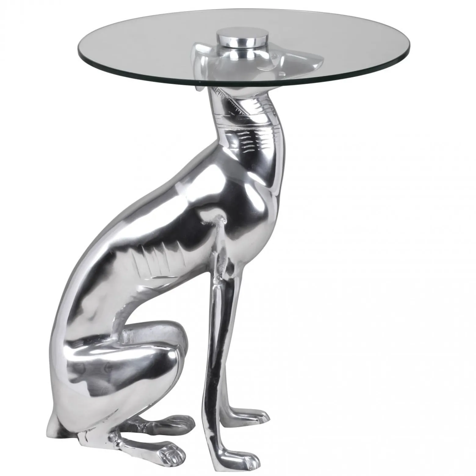 FineBuy Stolik boczny metal srebrny