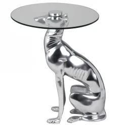 FineBuy Stolik boczny metal srebrny