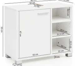 FineBuy Szafka podumywalkowa mdf biały