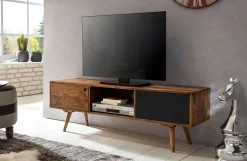 FineBuy Szafka telewizyjna drewno czarny