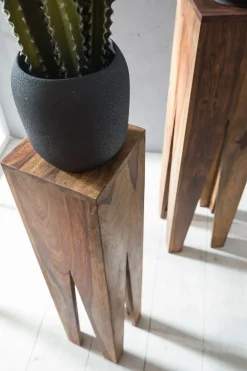 FineBuy Ustawiony stół drewno brązowy