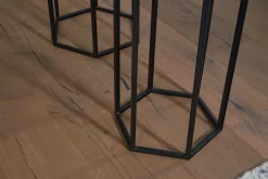 FineBuy zestaw stojaków drewno czarny