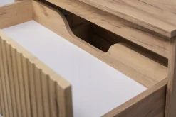 FLOW Szafka łazienkowa 60 dąb craft złoty z blatem