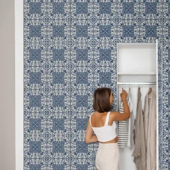 Folia meblowa Niebieska klasyka 50x100 Okleina samoprzylepna Mat