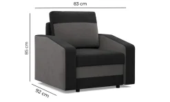 Fotel do salonu, Gabinetu, Komfortowy, Kolor Czarny