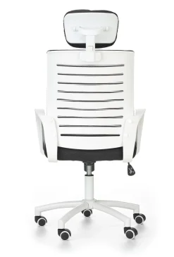 Fotel biurowy Aberts czarny/biały
