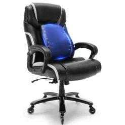 Fotel biurowy gabinetowy Ergonomiczny z podnóżkiem skórzany regulowany