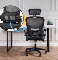 Fotel biurowy LETI ergonomiczny Mesh zagłówek Tilt regulowany