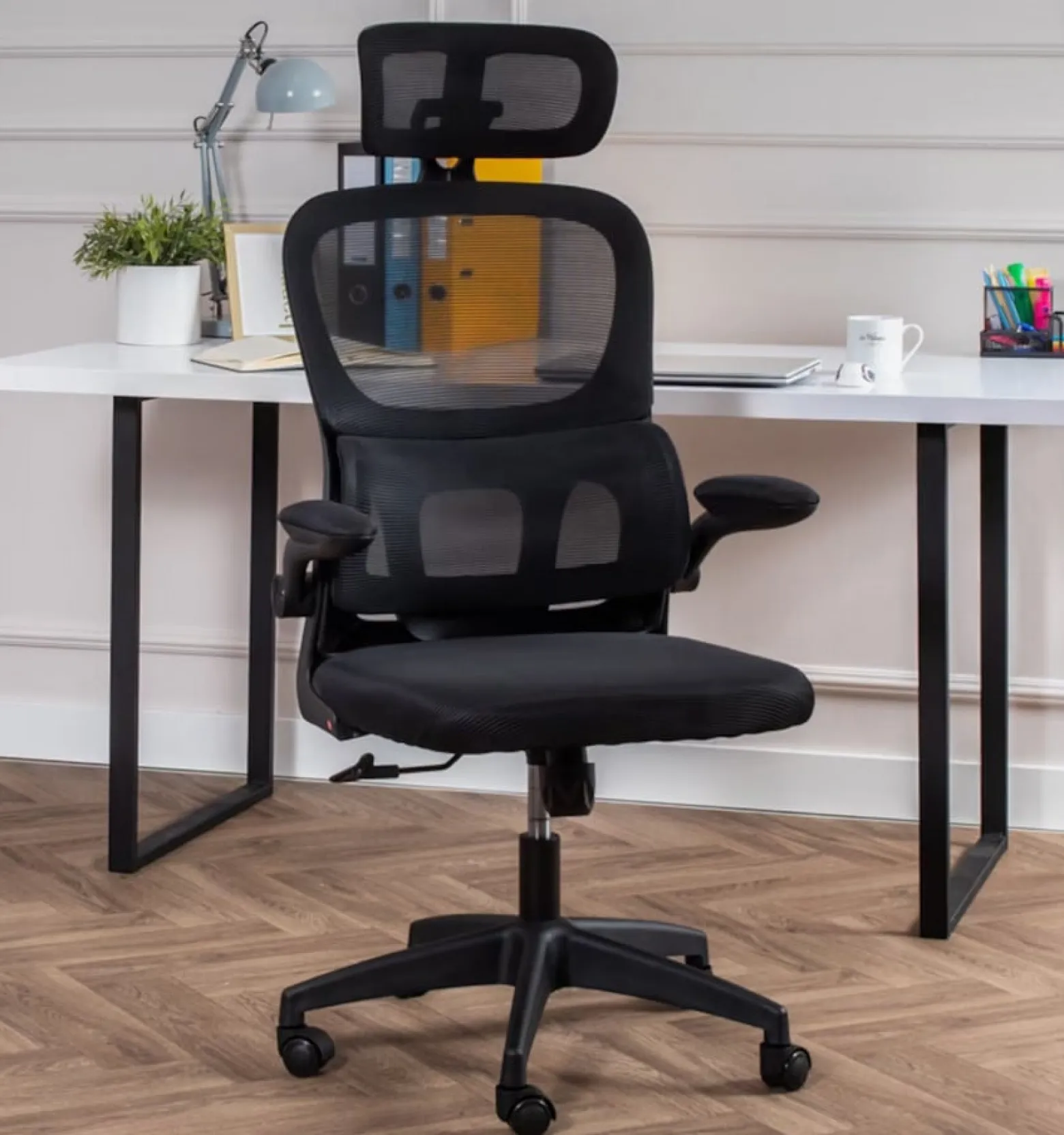 Fotel biurowy LETI ergonomiczny Mesh zagłówek Tilt regulowany