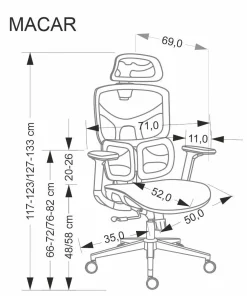 Fotel biurowy MACAR czarny