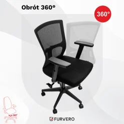 Fotel Biurowy Obrotowy Ergonomiczny Krzesło Biurowe Furvero Aero