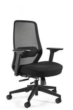Fotel biurowy Sonic M czarny siatka/tkanina