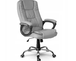 Fotel biurowy szary ergonomiczny komfortowy do pracy i relaksu STILO