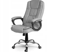 Fotel biurowy szary ergonomiczny komfortowy do pracy i relaksu STILO