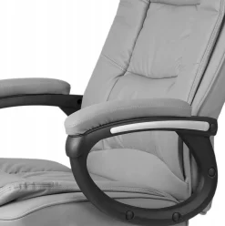 Fotel biurowy szary ergonomiczny komfortowy do pracy i relaksu STILO
