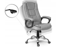 Fotel biurowy szary ergonomiczny komfortowy do pracy i relaksu STILO