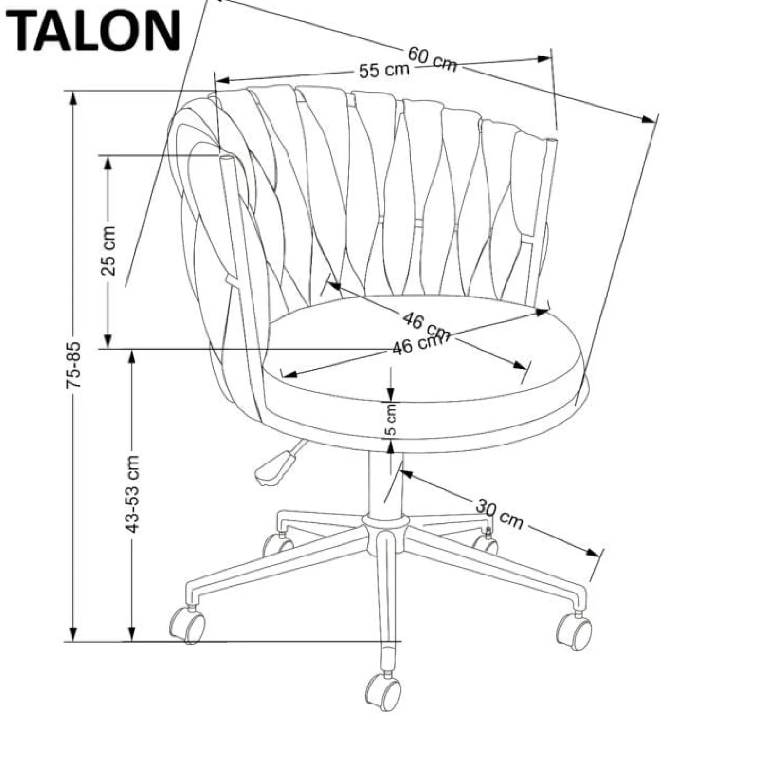Fotel biurowy TALON beżowy