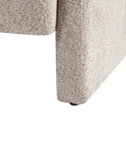 Fotel boucle w stylu retro beżowy