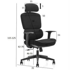 Fotel ergonomiczny ANGEL biurowy obrotowy Regulo