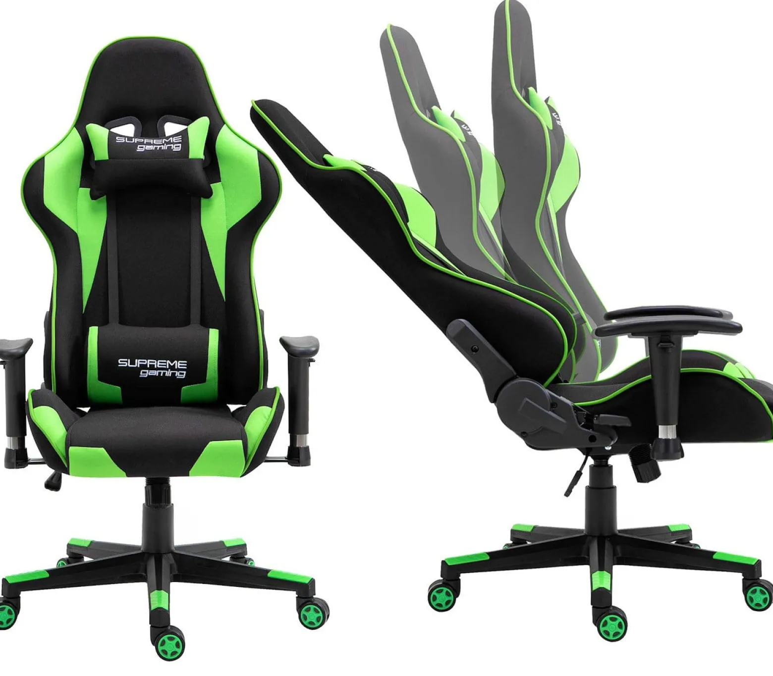 Fotel Extreme regulowany gamingowy PlayMaker Black-Green