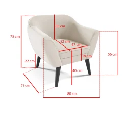 Fotel Fendi Velutto 20 skandynawski