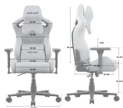 Fotel gamingowy materiałowy Kaiser 2 Frontier ciemnoszary XL