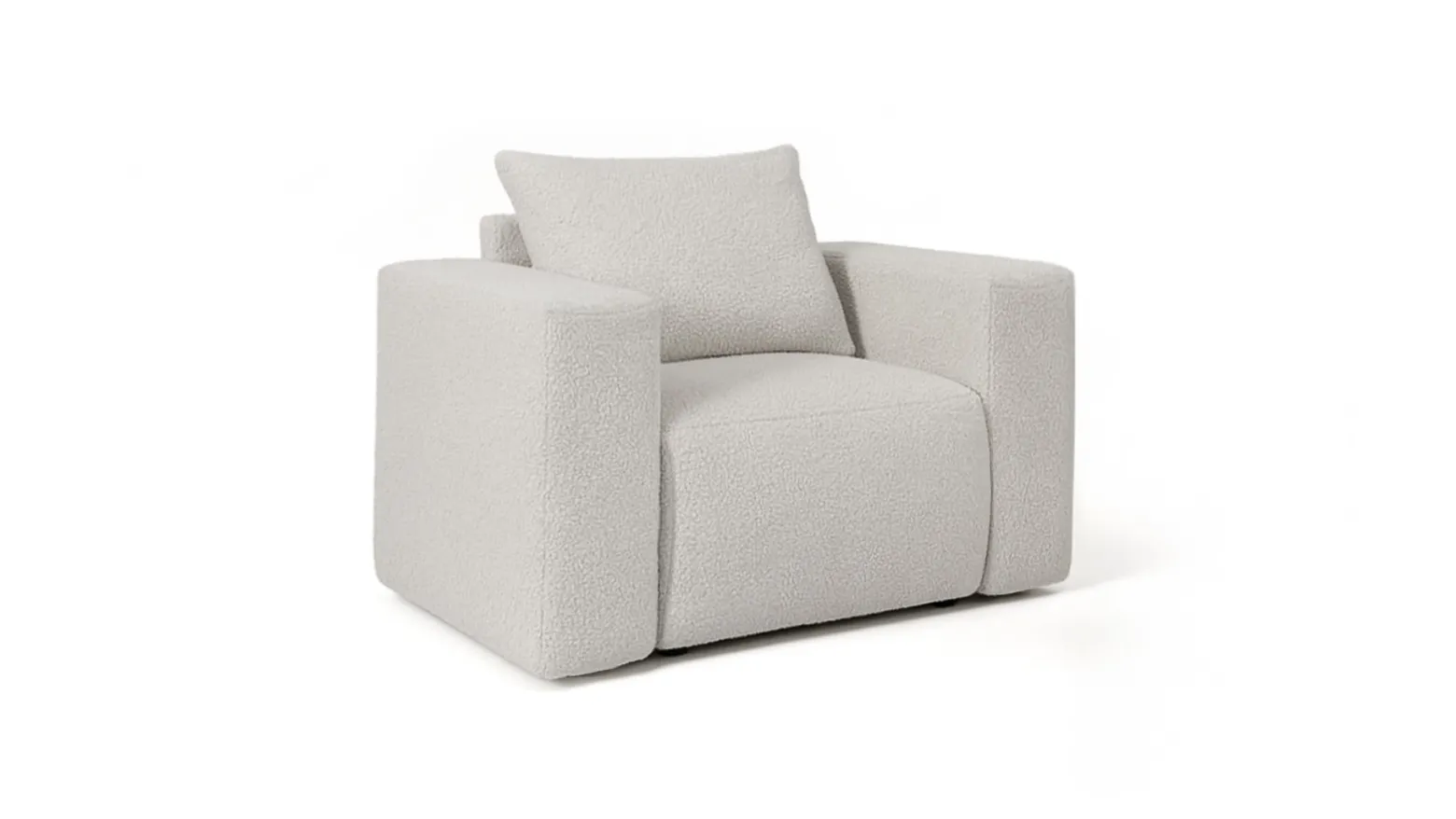Fotel Lambi kremowy boucle