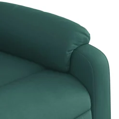 Fotel Masujący Rozkładany z Podnóżkiem Zielony Fotel z Masażem Do Salonu