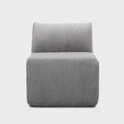 Fotel modułowy SVELA szary sztruksowy 59,5x80x62 cm HOMLA