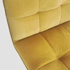 Fotel NELOX welurowy musztardowy 63x69x73 cm HOMLA