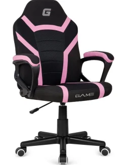 Fotel obrotowy do biurka MARIO BLACK PINK Fabric