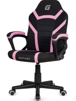 Fotel obrotowy do biurka MARIO BLACK PINK Fabric