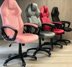 Fotel obrotowy do biurka SPIDER PINK ALCANTARA