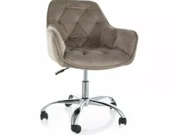 Fotel obrotowy Q-190 Velvet ciemny beż