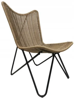 Fotel ogrodowy mocny leżak boho rattan Rimini