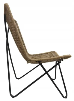 Fotel ogrodowy mocny leżak boho rattan Rimini