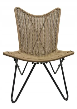 Fotel ogrodowy mocny leżak boho rattan Rimini