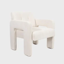 Fotel PELLE Beżowy 68x74x72 cm HOMLA