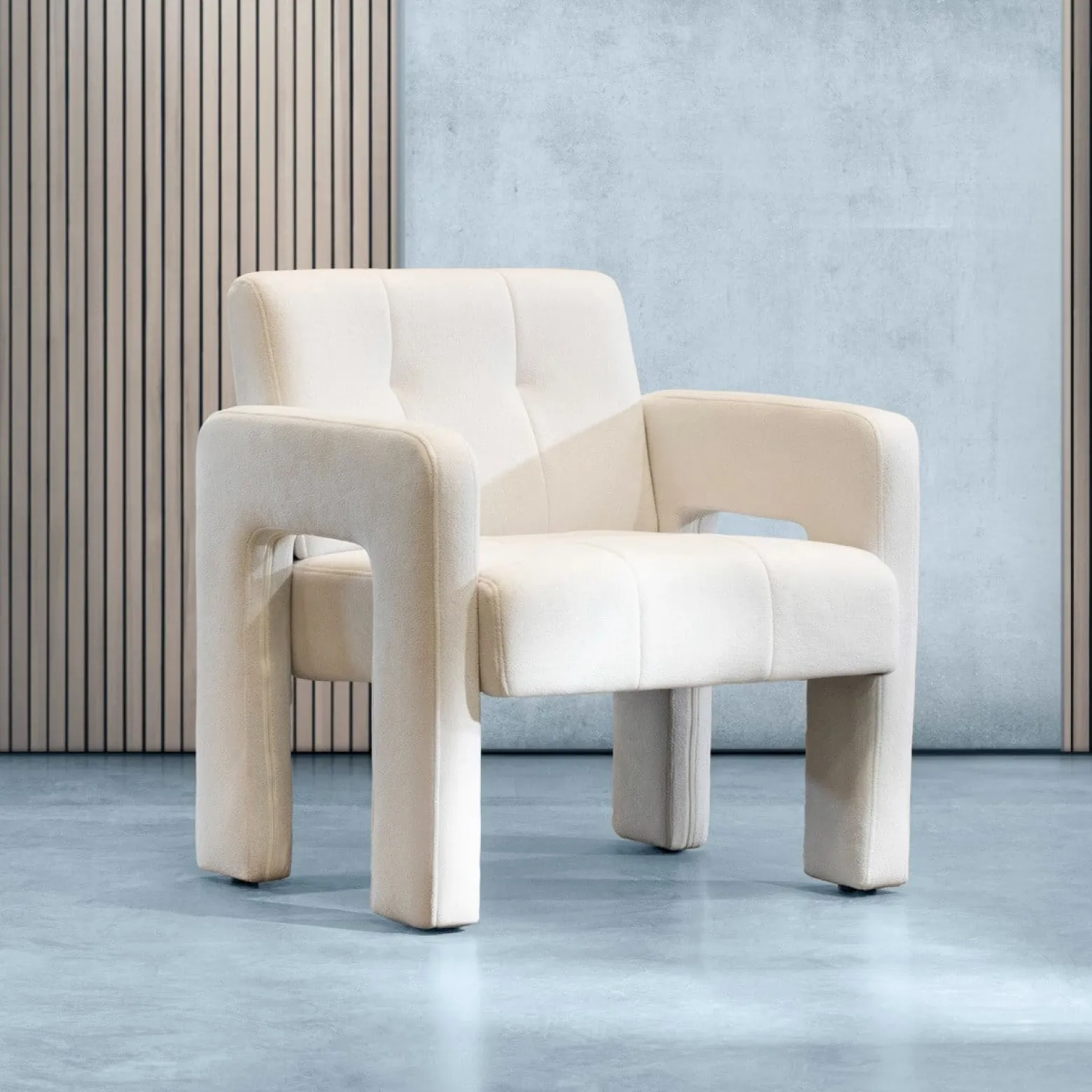 Fotel PELLE Beżowy 68x74x72 cm HOMLA